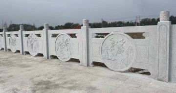 鹰潭芝麻白河道栏杆 石材栏杆