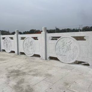 鹰潭芝麻白河道栏杆 石材栏杆
