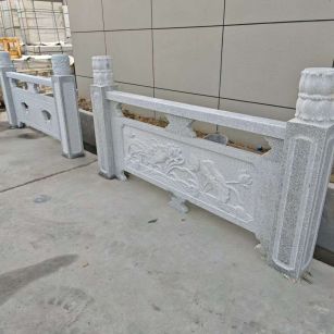 鹰潭芝麻白河道栏杆 石材栏杆