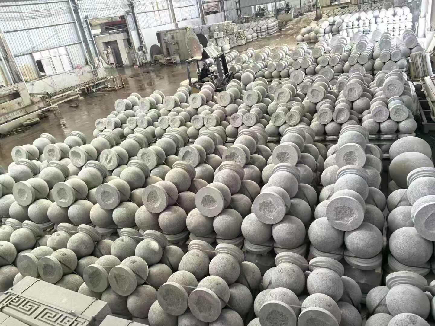 鹰潭芝麻白圆球 石球 挡车球